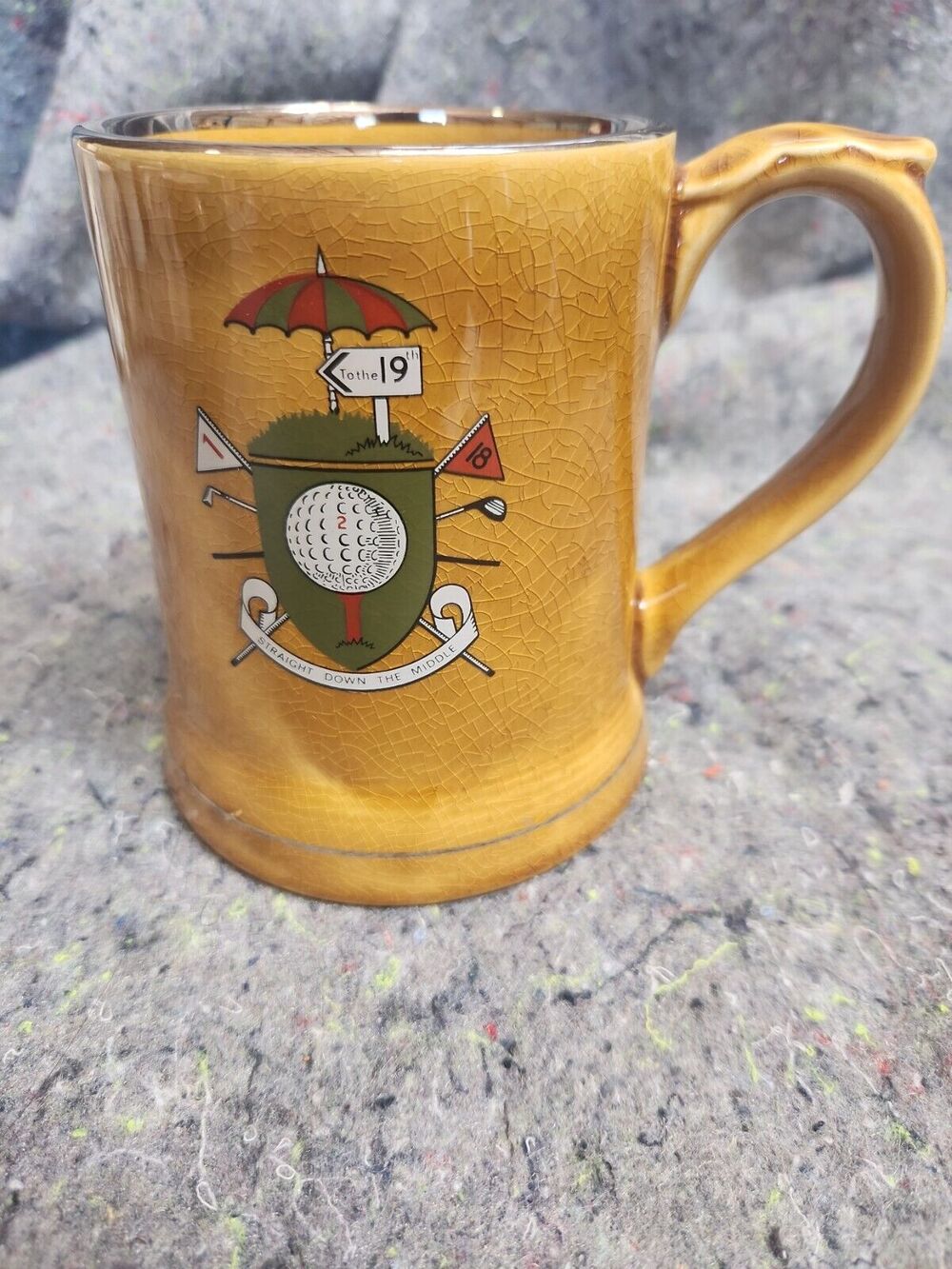 Vintage Wade Irish Porcelain Golf Tankard 19th Hole Wade Ireland